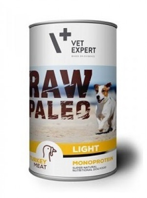 RAW PALEO Konservi suņiem LIGHT ar tītaru 6 x 400g